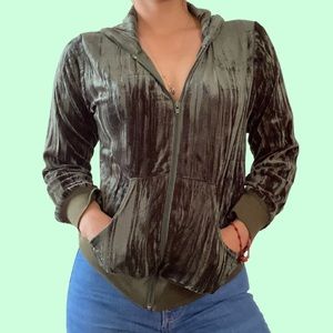 Y2K Self Esteem Olive Green Zip-up Jacket